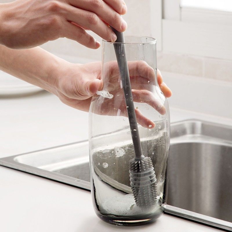 Long Handle Cleaning Brush For Cups And Bottles - Essential Grove