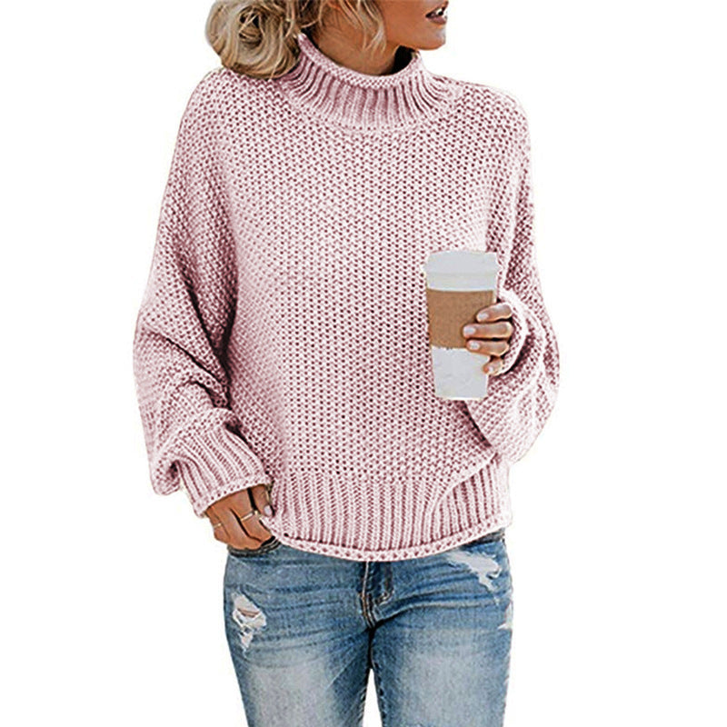 Women’s Solid Knit Turtleneck Sweater