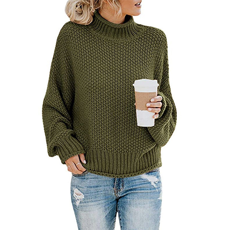 Women’s Solid Knit Turtleneck Sweater