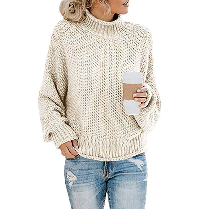 Women’s Solid Knit Turtleneck Sweater