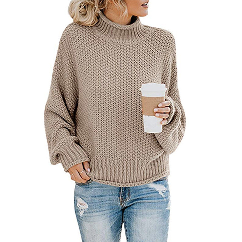 Women’s Solid Knit Turtleneck Sweater
