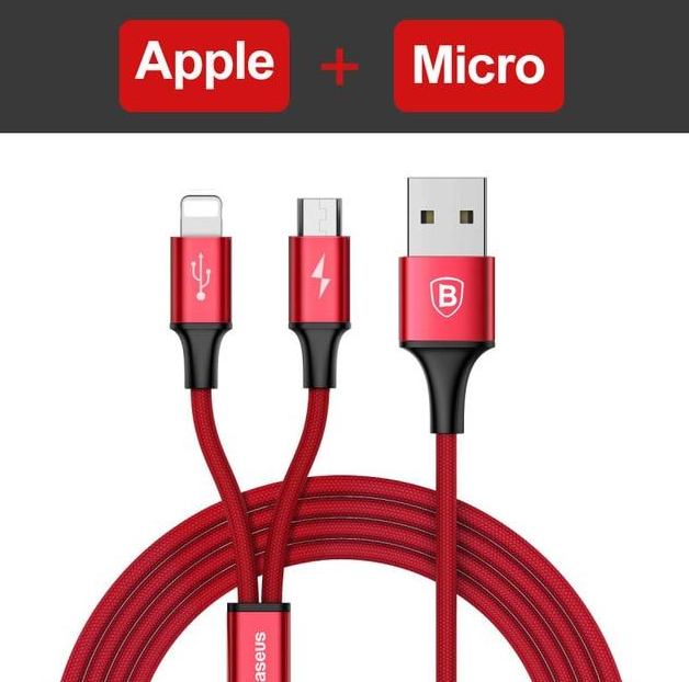 3-in-1 USB Charging Cable (Type-C, Lightning & Micro-USB) - Essential Grove