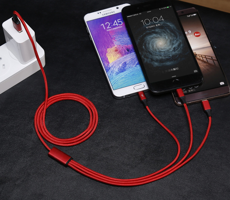 3-in-1 USB Charging Cable (Type-C, Lightning & Micro-USB) - Essential Grove
