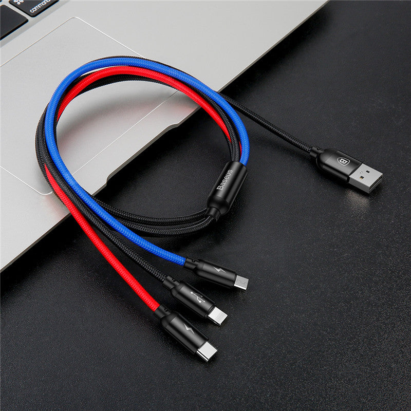 Baseus 3-in-1 Fast Charging Cable - Essential Grove
