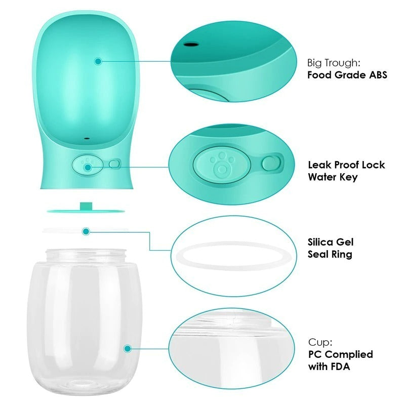 Portable Pet Dog Water Bottle - 350ml (11.8oz), 550ml (18.6oz) - Essential Grove
