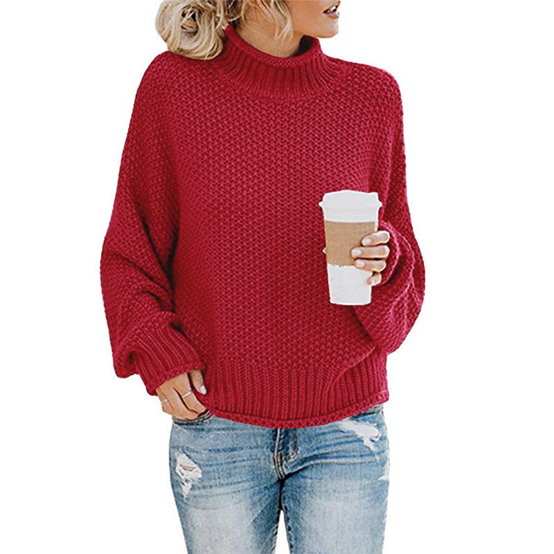 Women’s Solid Knit Turtleneck Sweater