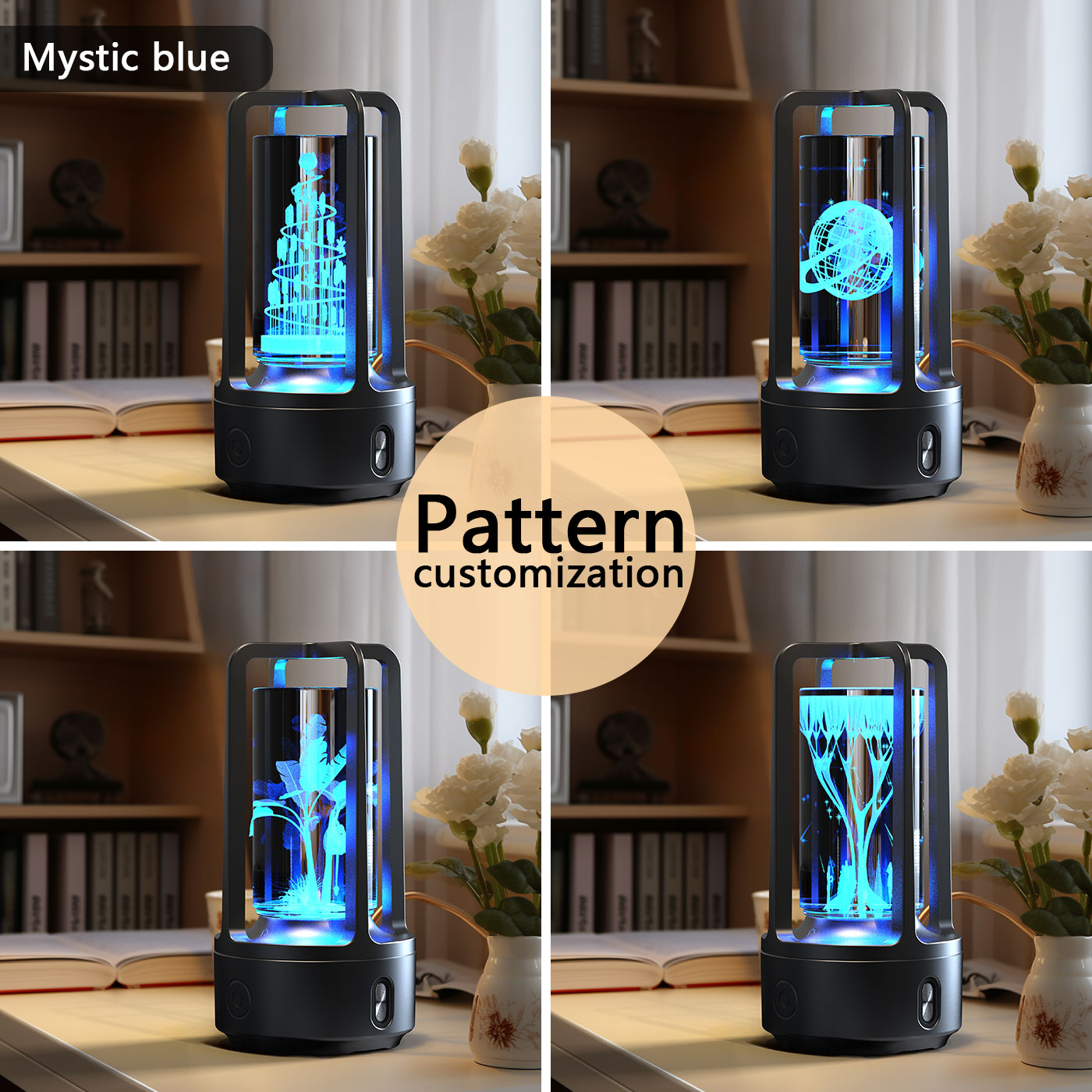 Creative 2-in-1 Audio Acrylic Crystal Lamp And Bluetooth Speaker Valentine's Day Gift Touch Night Lamp - Essential Grove