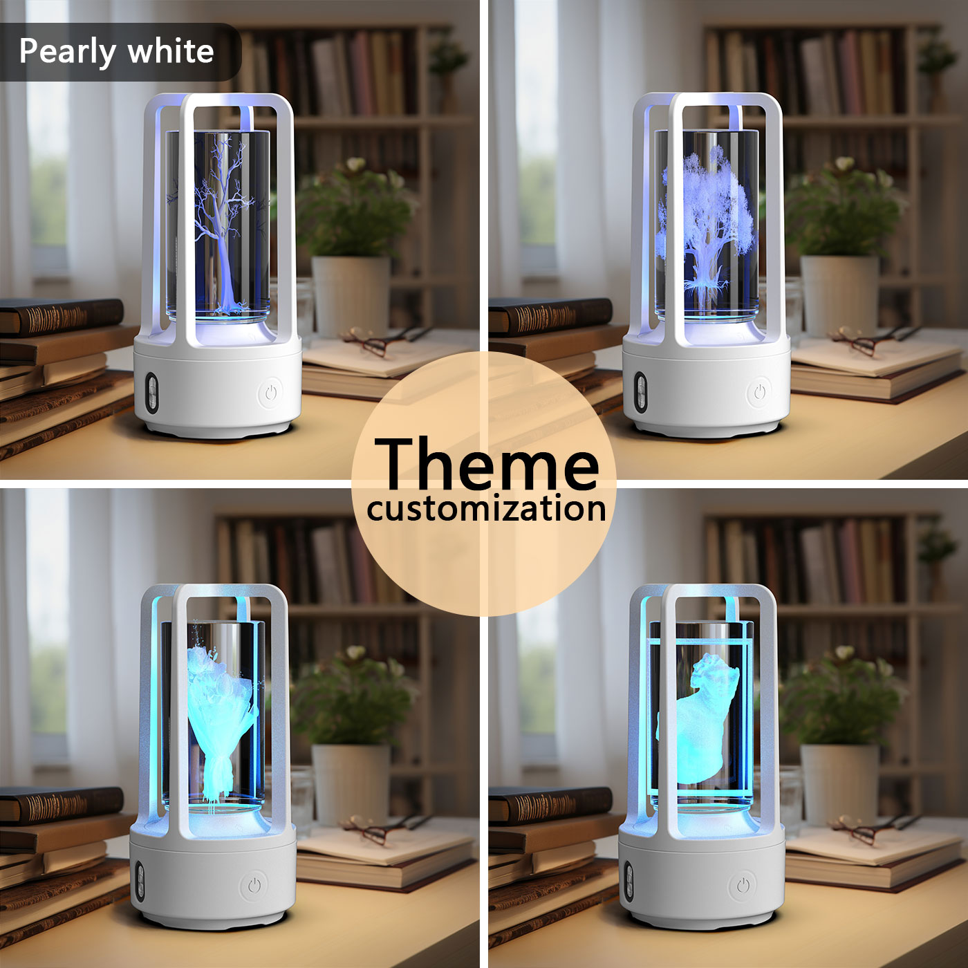 Creative 2-in-1 Audio Acrylic Crystal Lamp And Bluetooth Speaker Valentine's Day Gift Touch Night Lamp - Essential Grove
