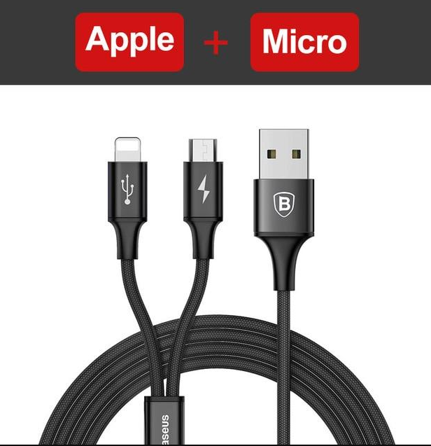3-in-1 USB Charging Cable (Type-C, Lightning & Micro-USB) - Essential Grove