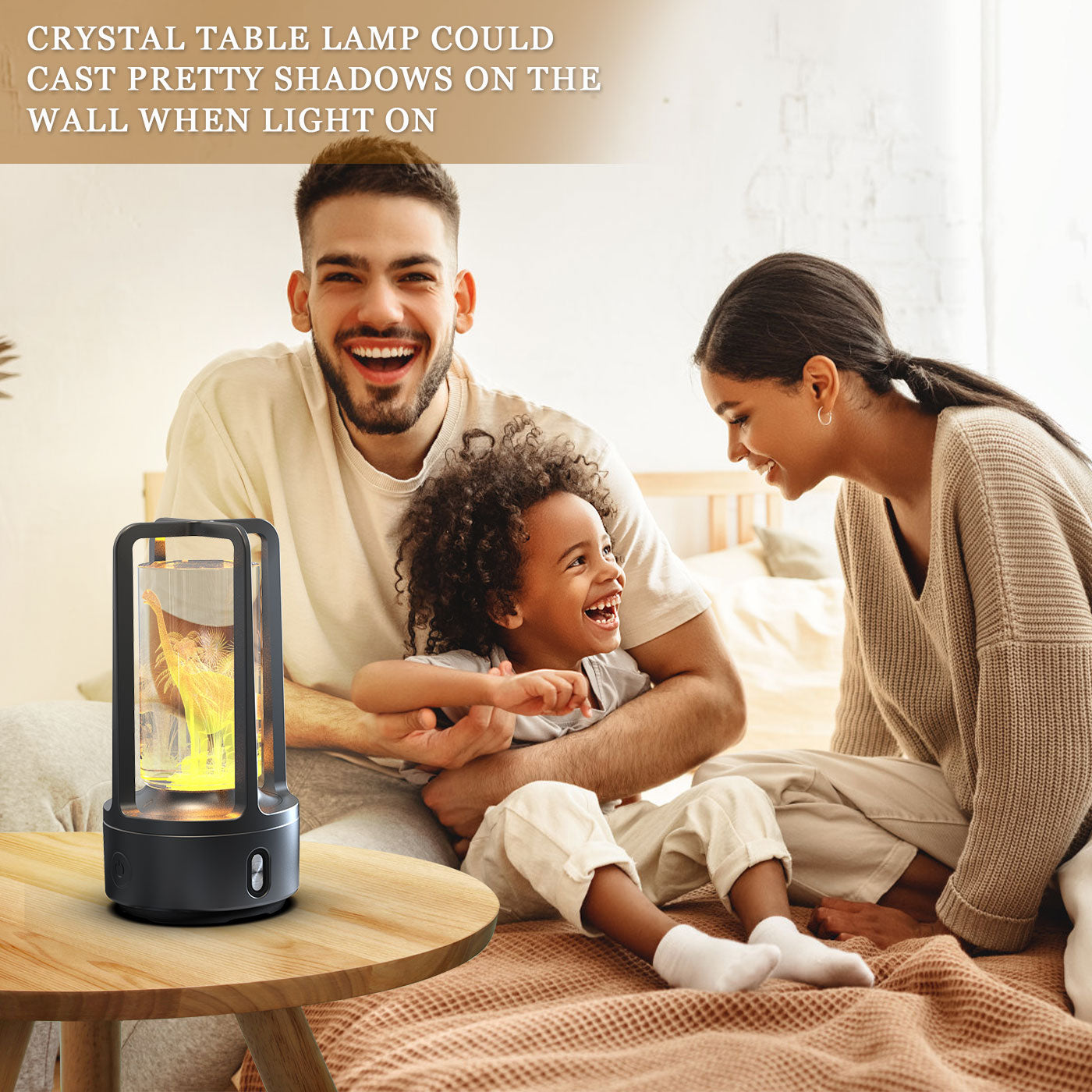 Creative 2-in-1 Audio Acrylic Crystal Lamp And Bluetooth Speaker Valentine's Day Gift Touch Night Lamp - Essential Grove