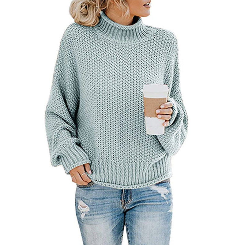 Women’s Solid Knit Turtleneck Sweater