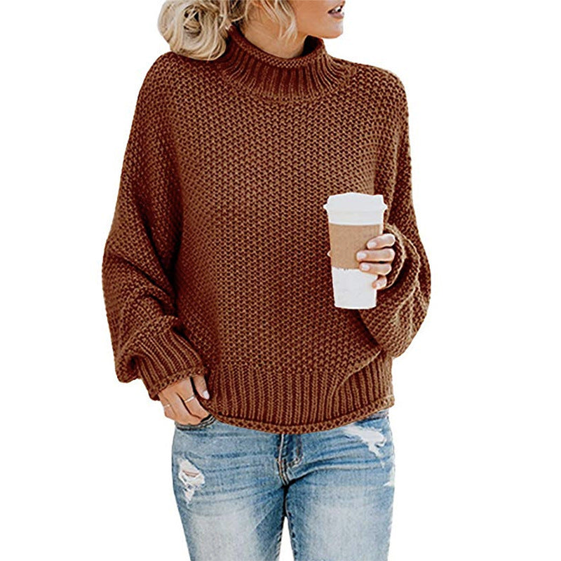 Women’s Solid Knit Turtleneck Sweater