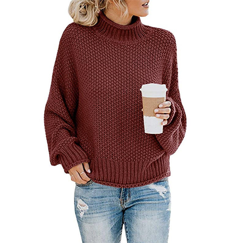 Women’s Solid Knit Turtleneck Sweater