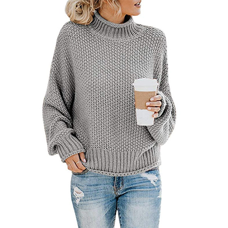 Women’s Solid Knit Turtleneck Sweater
