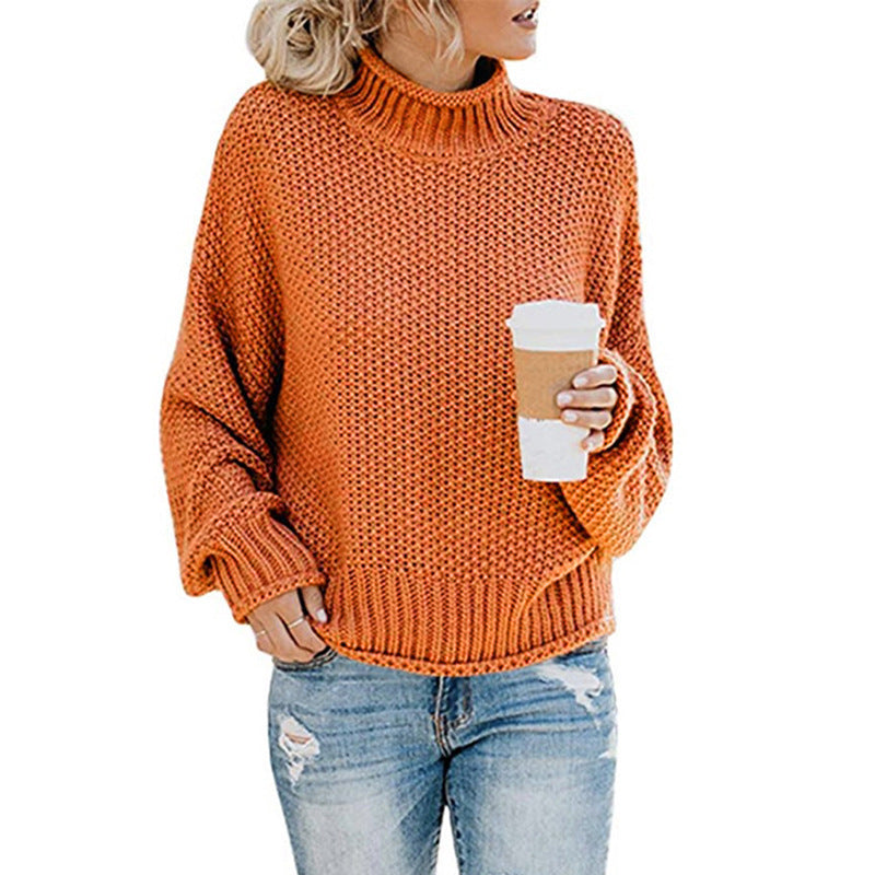 Women’s Solid Knit Turtleneck Sweater