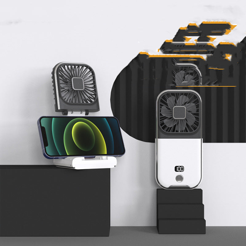 Portable Digital Display Folding Handheld Fan