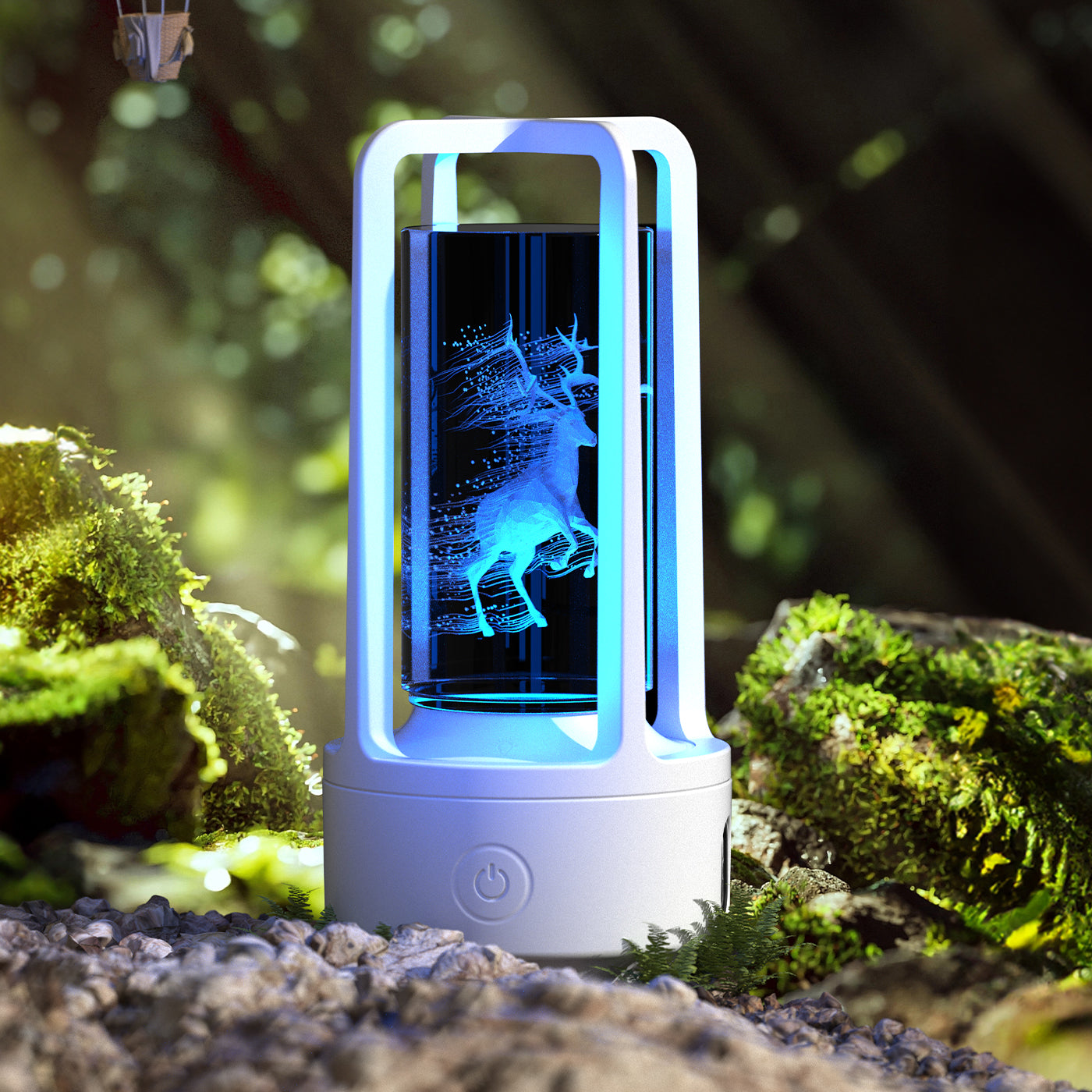 Creative 2-in-1 Audio Acrylic Crystal Lamp And Bluetooth Speaker Valentine's Day Gift Touch Night Lamp - Essential Grove