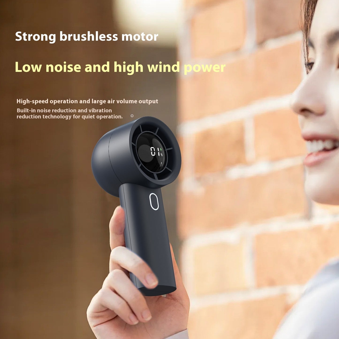 USB High-Speed Turbo Charging Desktop Handheld Fan
