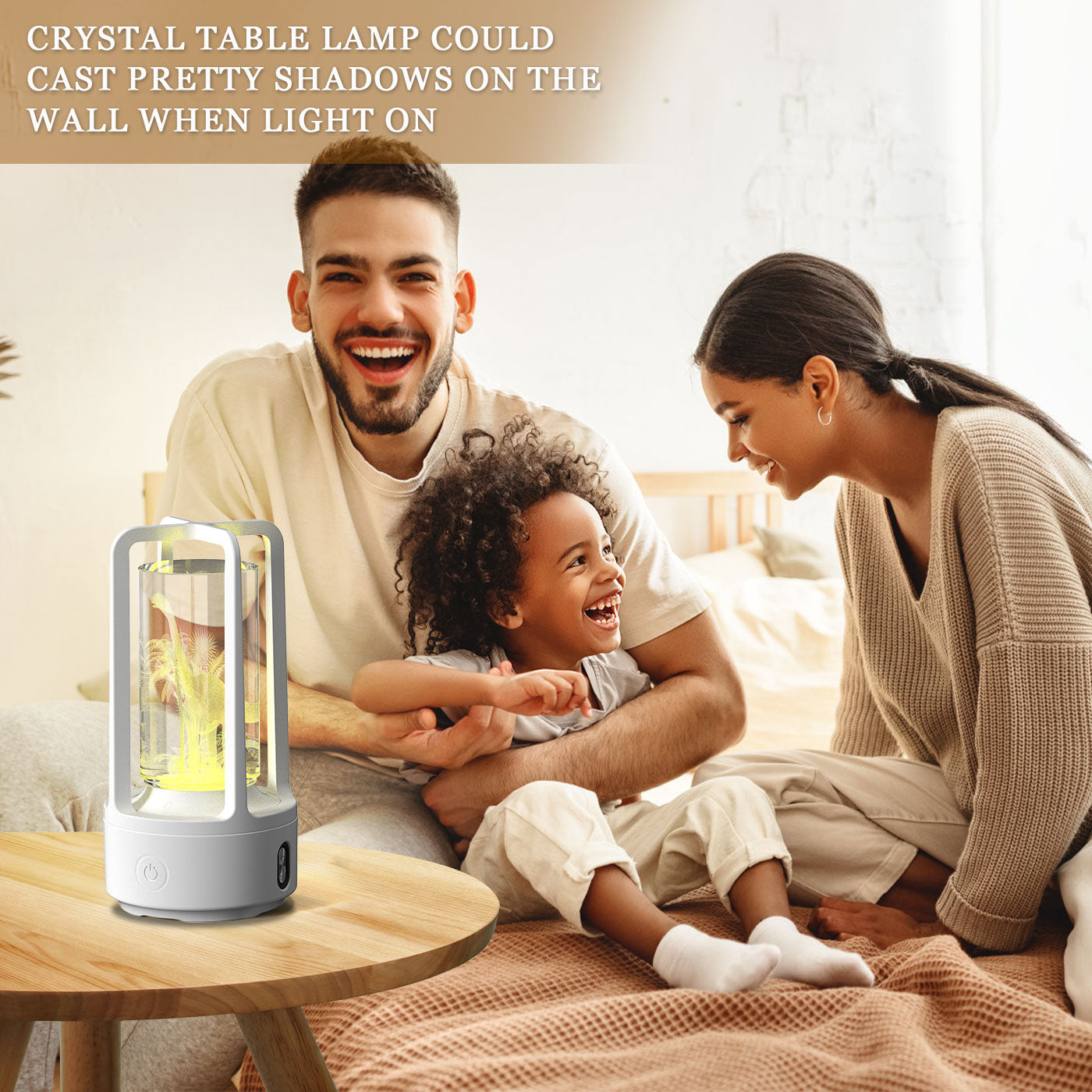 Creative 2-in-1 Audio Acrylic Crystal Lamp And Bluetooth Speaker Valentine's Day Gift Touch Night Lamp - Essential Grove