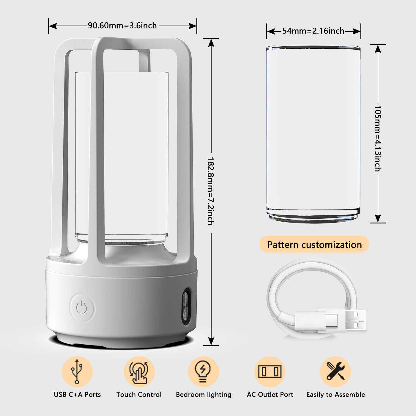 Creative 2-in-1 Audio Acrylic Crystal Lamp And Bluetooth Speaker Valentine's Day Gift Touch Night Lamp - Essential Grove