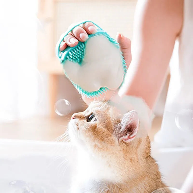 Soft Silicone Pet Bathing Massager Brush