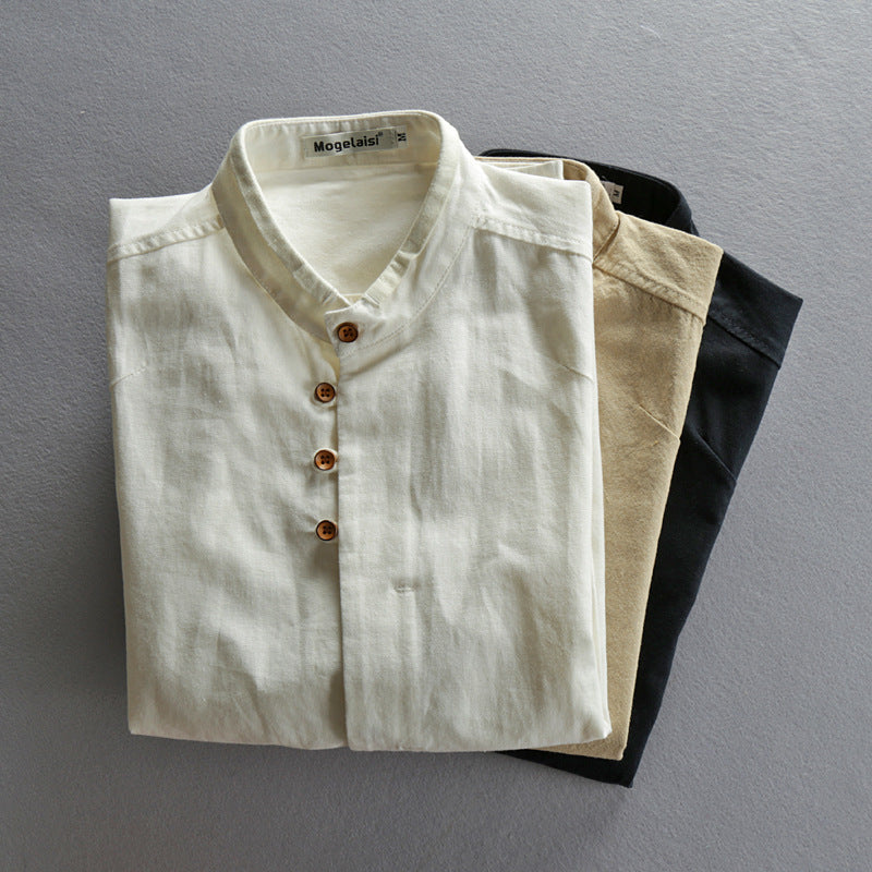 Men's Chinese Style Casual Linen Shirt