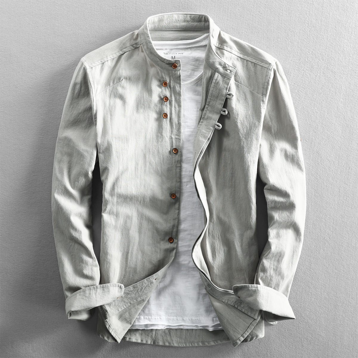 Men's Chinese Style Casual Linen Shirt