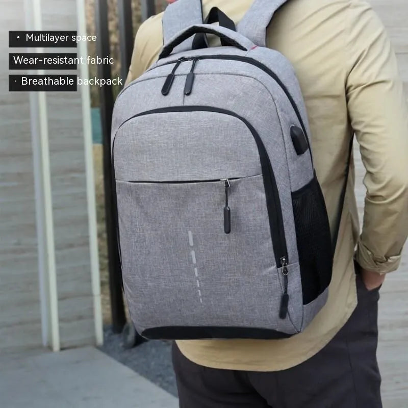 Large Capacity Men's BackPack With USB Charger - Essential Grove