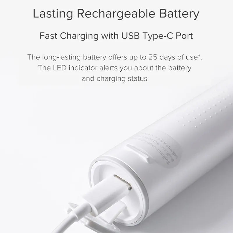 XIAOMI MIJIA T300 Electric Toothbrush IPX7 Waterproof Smart Sonic Brush Ultrasonic Whitening Teeth Tooth Brush For Toothbrushes - Essential Grove