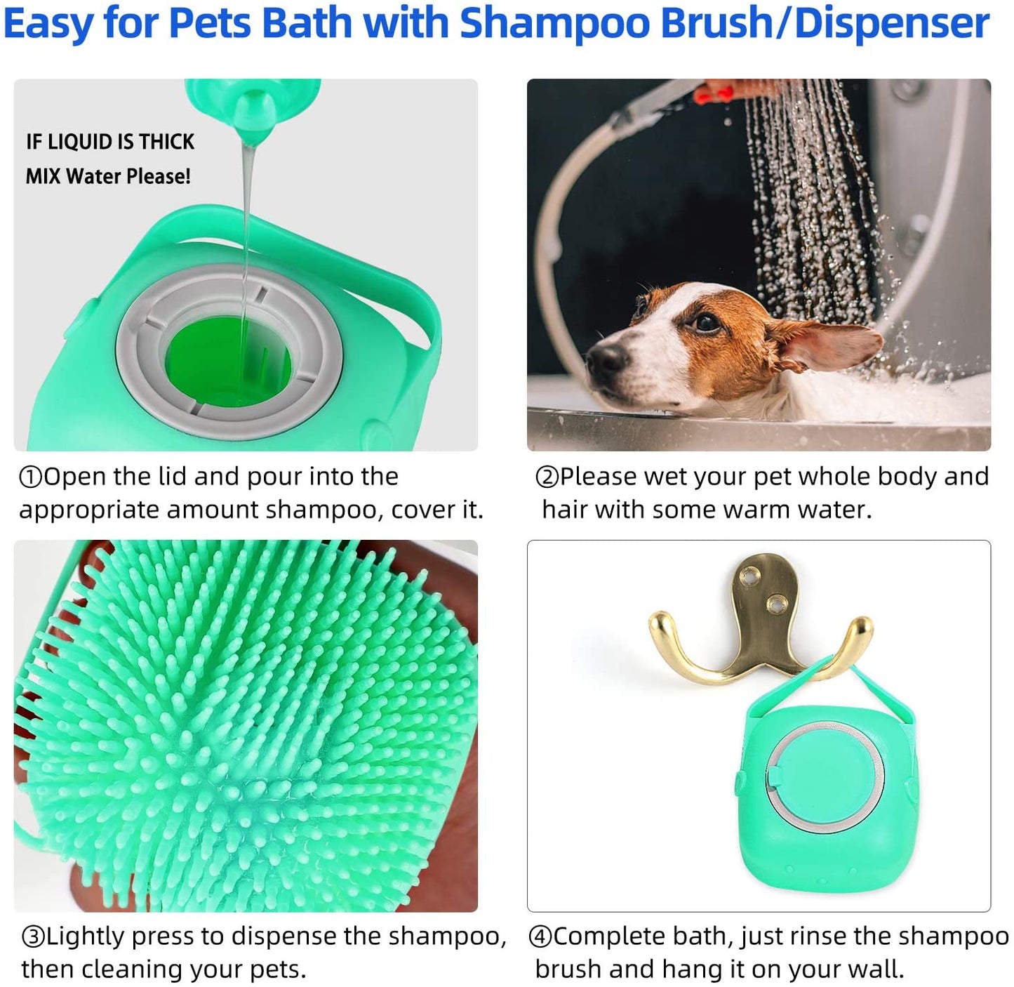 Soft Silicone Pet Bathing Massager Brush