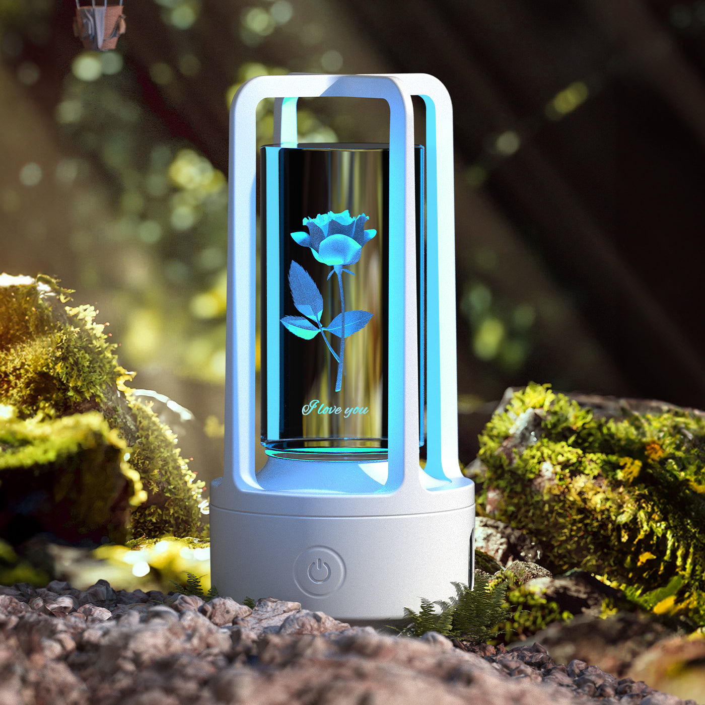 Creative 2-in-1 Audio Acrylic Crystal Lamp And Bluetooth Speaker Valentine's Day Gift Touch Night Lamp - Essential Grove