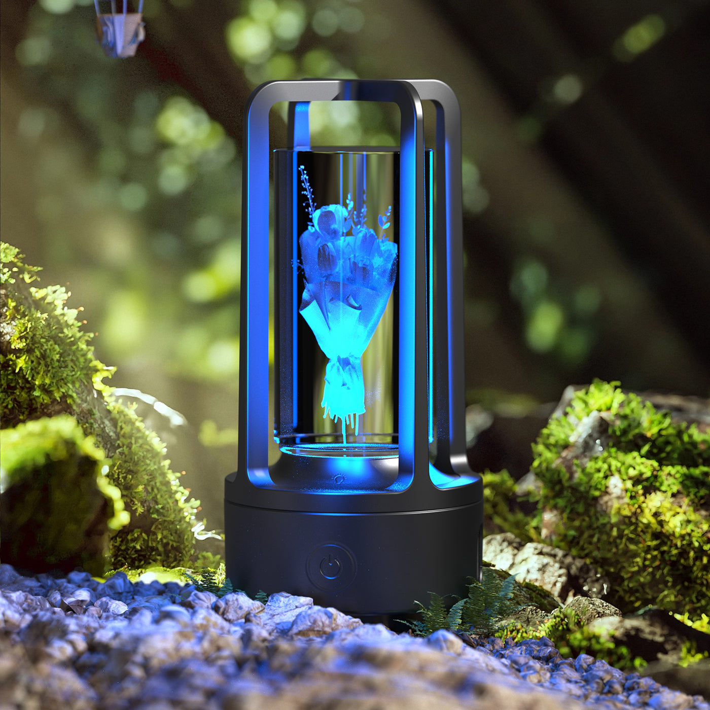 Creative 2-in-1 Audio Acrylic Crystal Lamp And Bluetooth Speaker Valentine's Day Gift Touch Night Lamp - Essential Grove