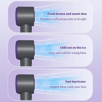 Portable Handheld Turbo Cooling Fan – 3000mAh Rechargeable