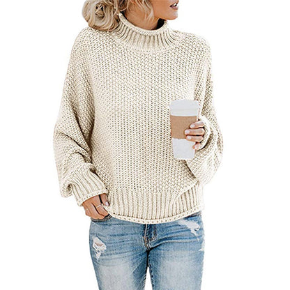 Women’s Solid Knit Turtleneck Sweater