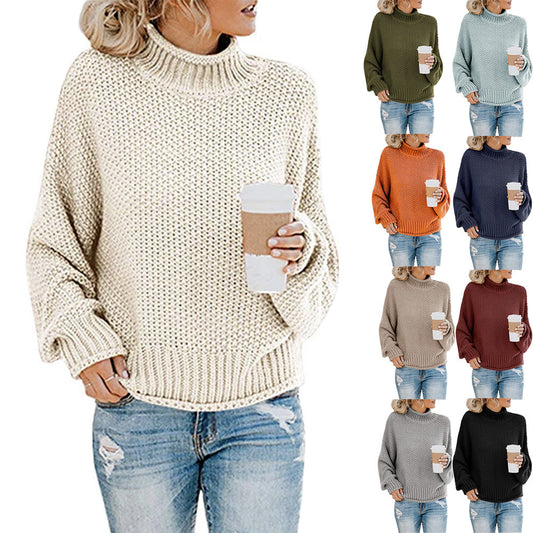 Women’s Solid Knit Turtleneck Sweater