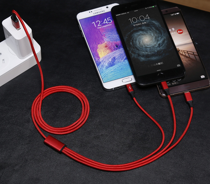 3-in-1 USB Charging Cable (Type-C, Lightning & Micro-USB) - Essential Grove