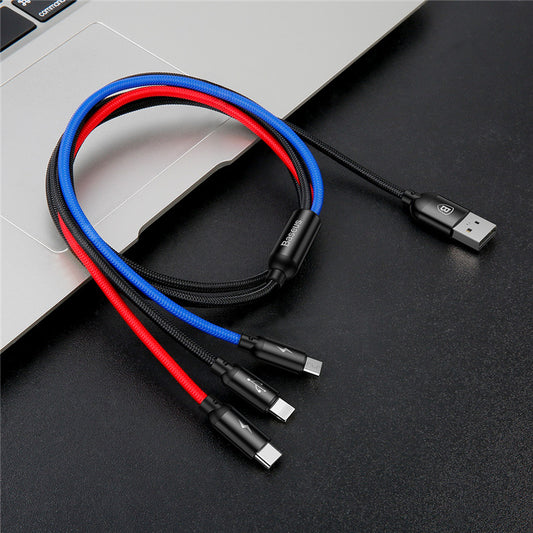 Baseus 3-in-1 Fast Charging Cable - Essential Grove