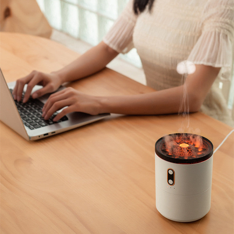 USB Volcanic Flame Aroma Essential Oil Diffuser