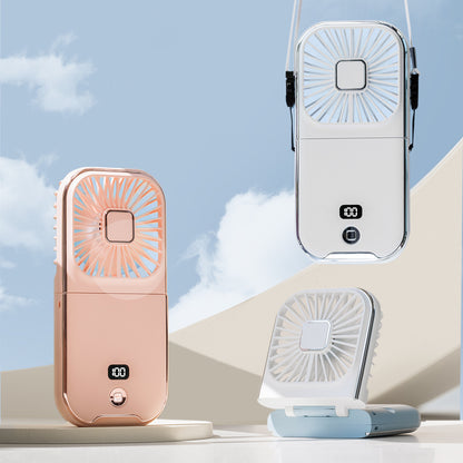 Portable Digital Display Folding Handheld Fan