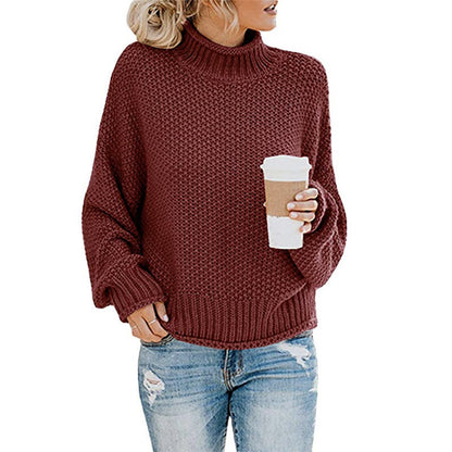 Women’s Solid Knit Turtleneck Sweater