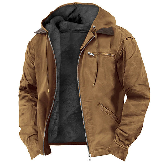Men’s Warm Fleece Hooded Coat