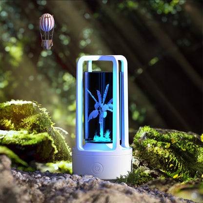 Creative 2-in-1 Audio Acrylic Crystal Lamp And Bluetooth Speaker Valentine's Day Gift Touch Night Lamp - Essential Grove
