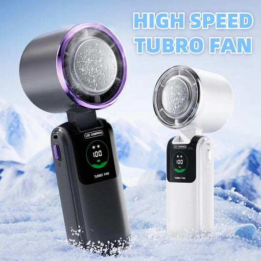 High-Speed Handheld Cooling Fan – Adjustable & Portable