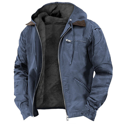 Men’s Warm Fleece Hooded Coat
