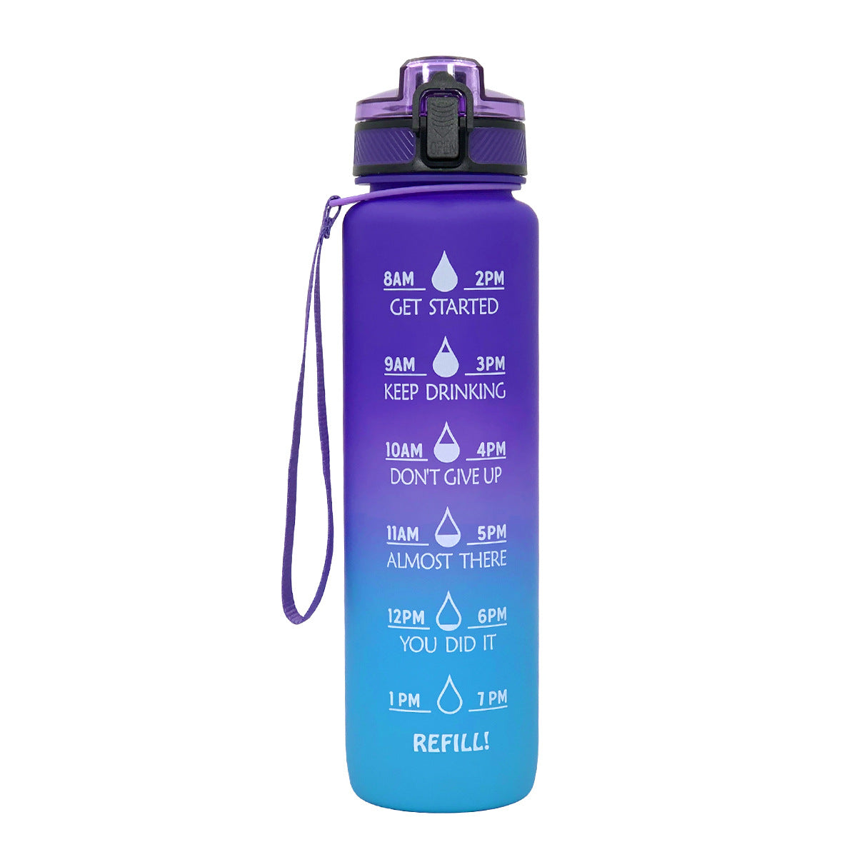 Sports Frosted Gradient Water Bottle - Essential Grove