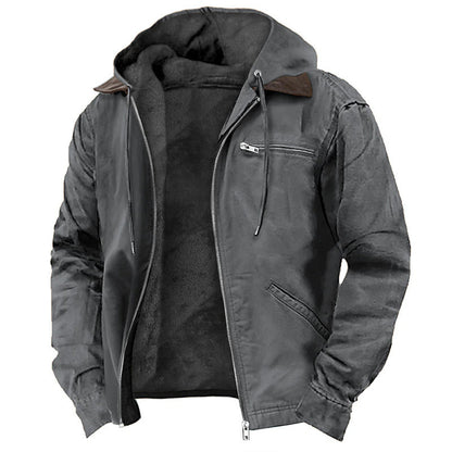 Men’s Warm Fleece Hooded Coat