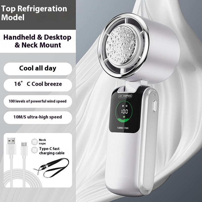 High-Speed Handheld Cooling Fan – Adjustable & Portable