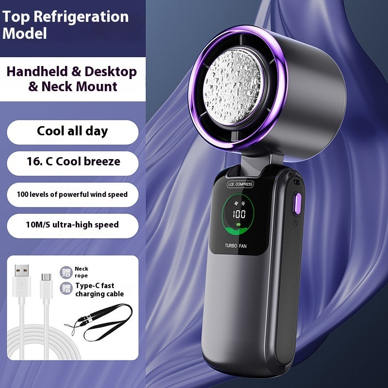 High-Speed Handheld Cooling Fan – Adjustable & Portable