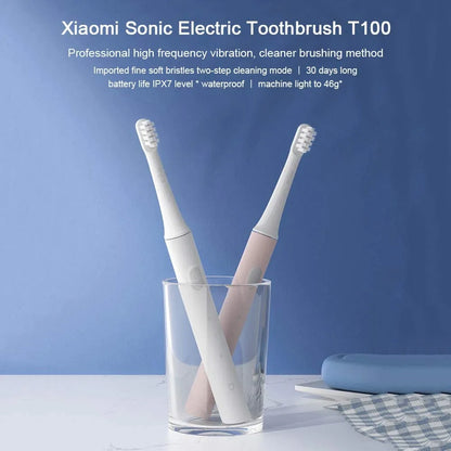 XIAOMI Mijia T100 Sonic Electric Toothbrush Mi Smart Tooth Brush IPX7 Waterproof USB Rechargeable - Essential Grove