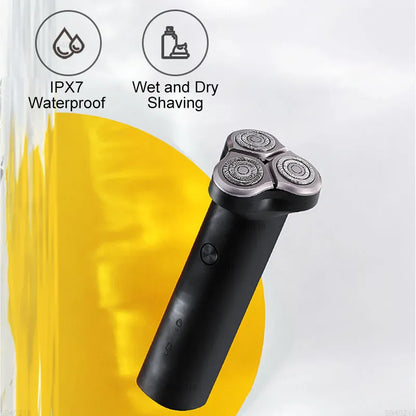 XIAOMI MIJIA S300 Electric Shaver Dry Wet Shavers Triple Blade IPX7 Waterproof Beard Trimmer trimer Cutter For Men Razor Machine - Essential Grove